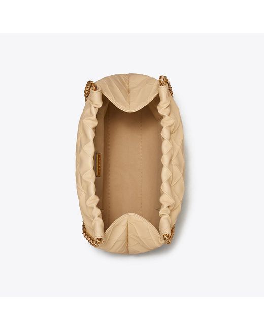 Tory Burch Natural Fleming Soft Hobo Bag, One Size