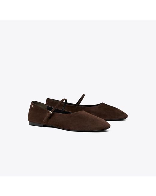Tory Burch Brown Mary Jane Ballet