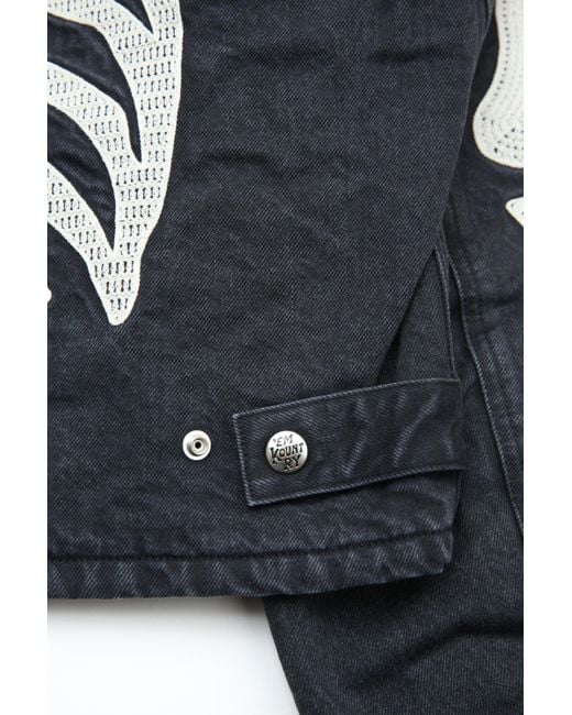 Kapital 14oz Blkxblk Denim Motocross Jacket in Black for Men Lyst