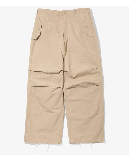 Engineered Garments Over Pant Khaki Cotton Ripstop in Natural for Men ...