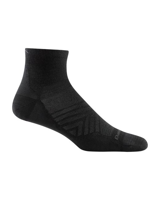 Darn Tough Run Quarter Ultralight Run Sock in Black for Men Lyst