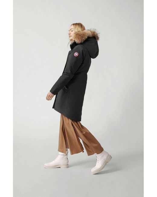 Canada Goose Rossclair Parka With Fur in Black Lyst