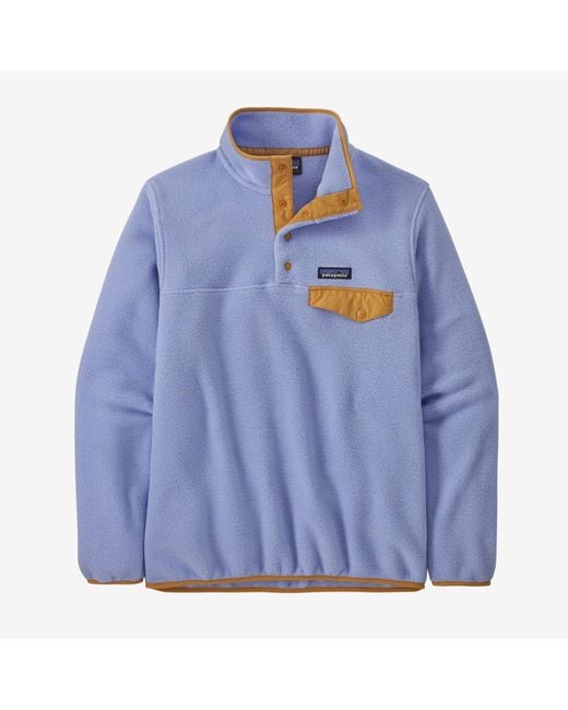 Patagonia Lightweight Synchilla Snap t Fleece Pullover in Blue