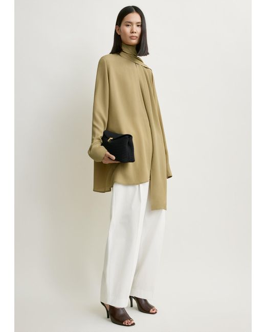 Totême  Natural Draped Scarf Blouse