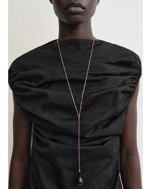 Totême Black Gathered Top