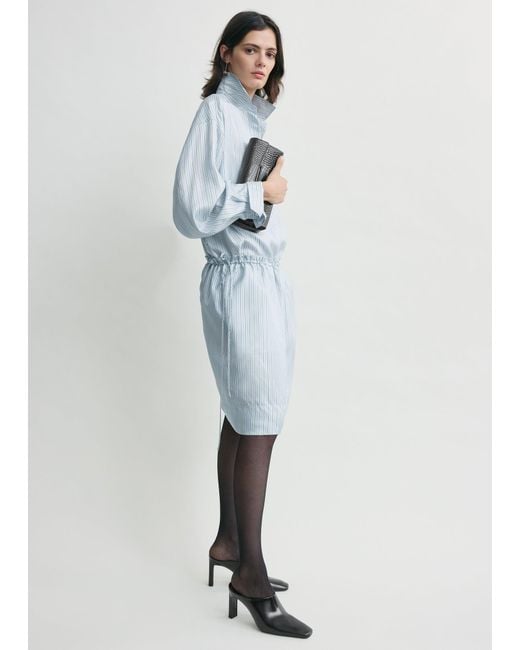 Totême Blue Striped Mini Skirt
