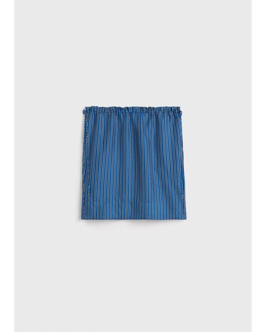 Totême Blue Striped Mini Skirt