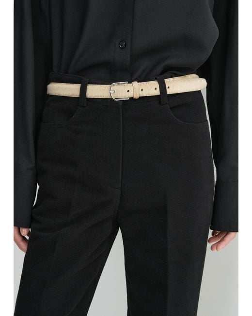 Totême White Pony Hair Belt