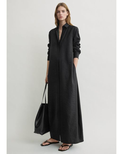 Totême Black Parachute Shirtdress