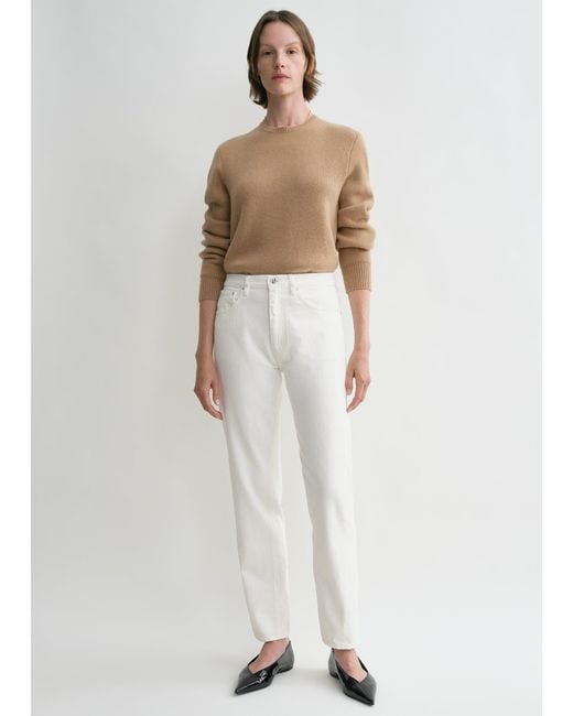 Totême White Twisted Seam Denim