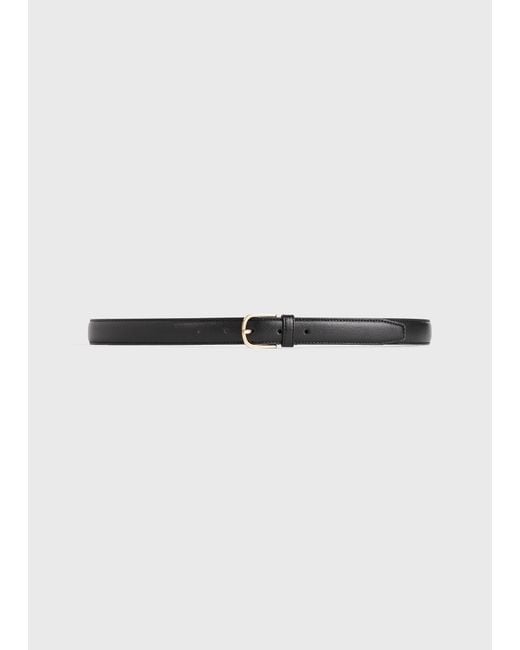 Totême White Slim Leather Trouser Belt
