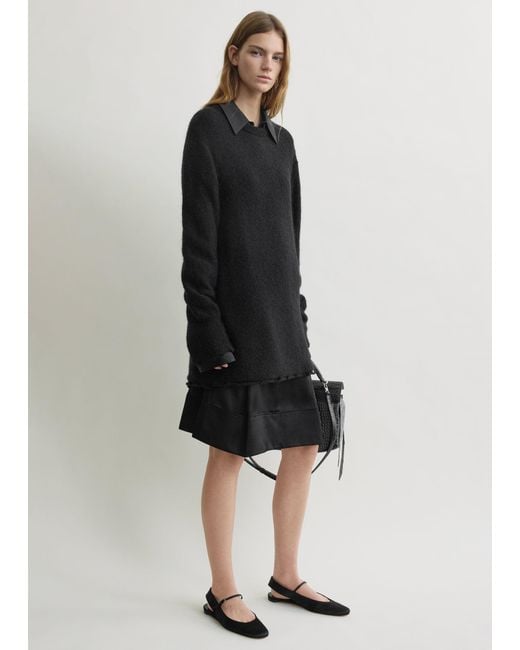 Totême Black Long Open Weave Knit