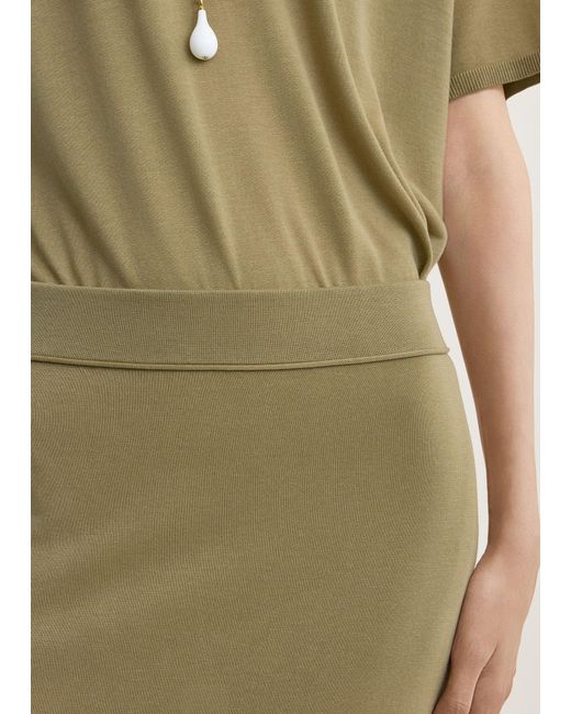 Totême Green Long Knit Skirt