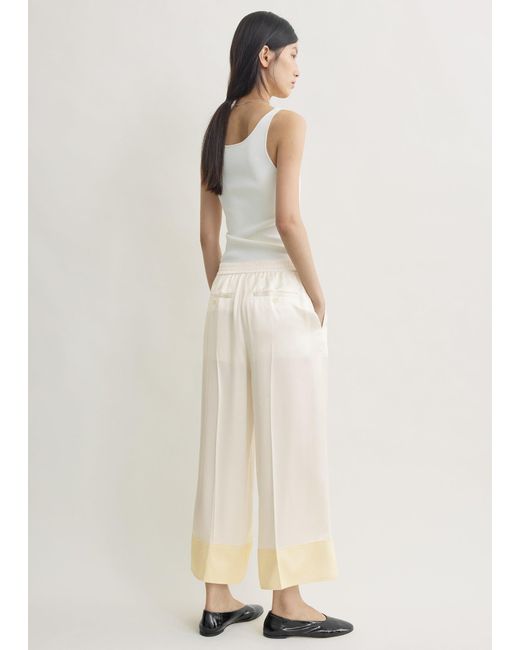 Totême Natural Satin Drawstring Trousers