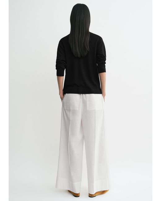 Totême Black Wool Silk Knit