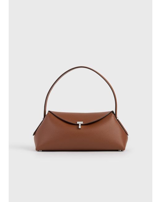 Totême  Brown T-Lock Grained-Leather Shoulder