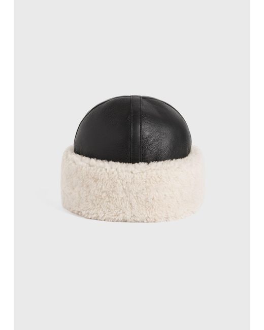 Totême  Black Shearling Winter Hat