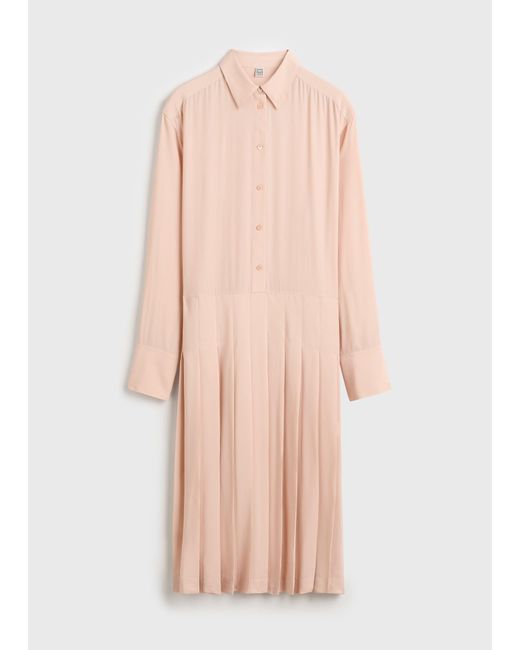 Totême  Natural Pleated Shirtdress