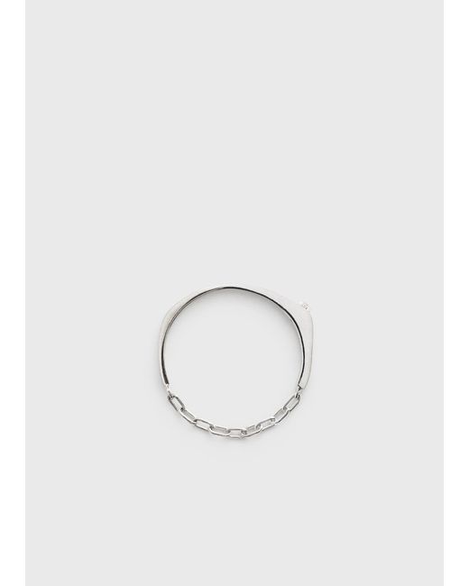 Totême  White Diamond Chain Ring 18Kt