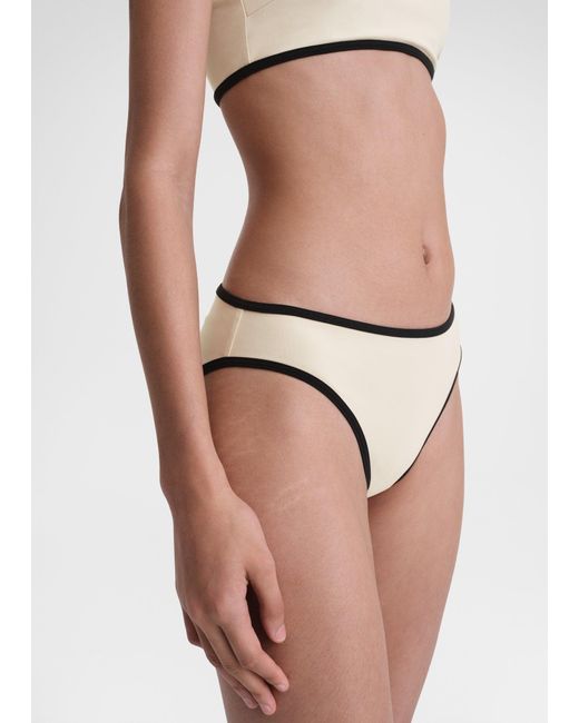 Totême  White Stripe Edge Bikini Bottoms