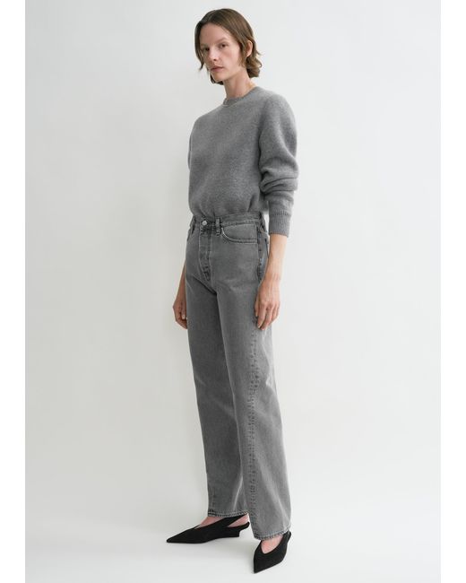 Totême Gray Twisted Seam Denim Full Length Mid