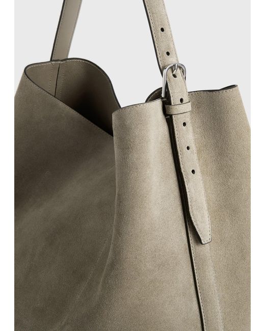 Totême Natural Belted Suede Tote