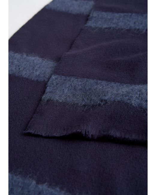 Totême Blue Monogram Twill Scarf