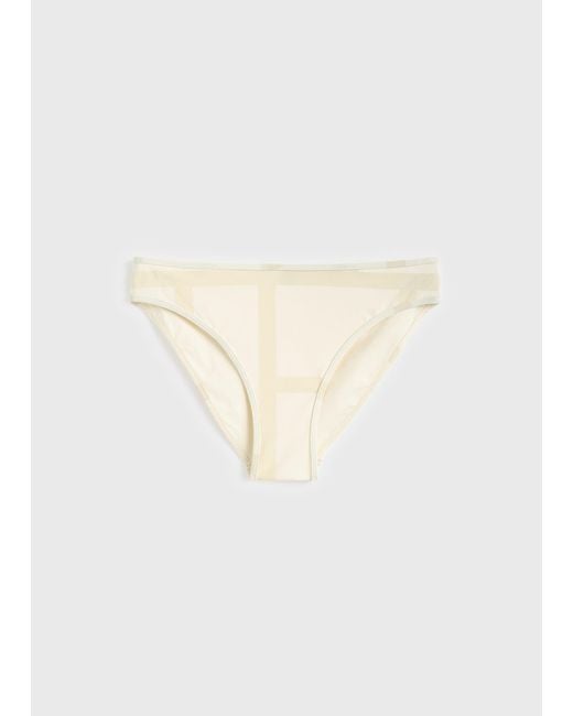 Totême White Monogram Bikini Bottoms