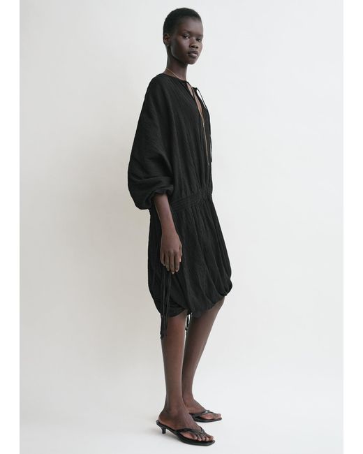 Totême Black Drawstring Dress