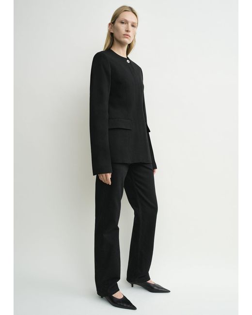 Totême Black Collarless Evening Jacket