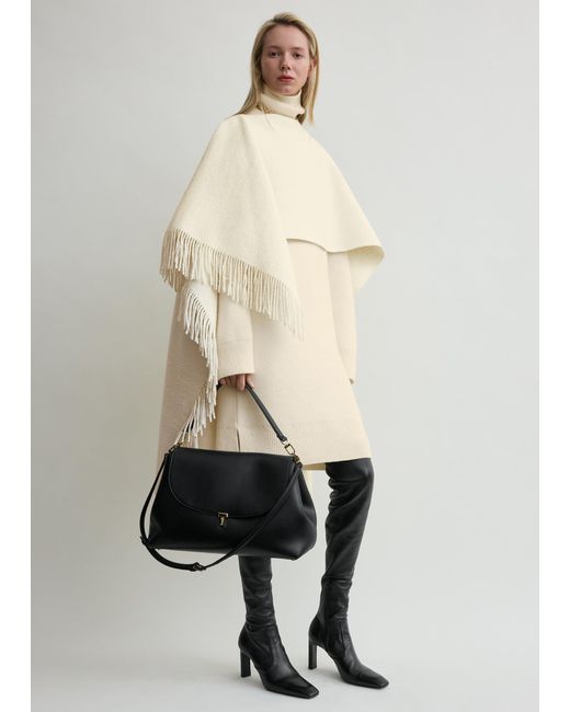 Totême Natural Fringed Poncho