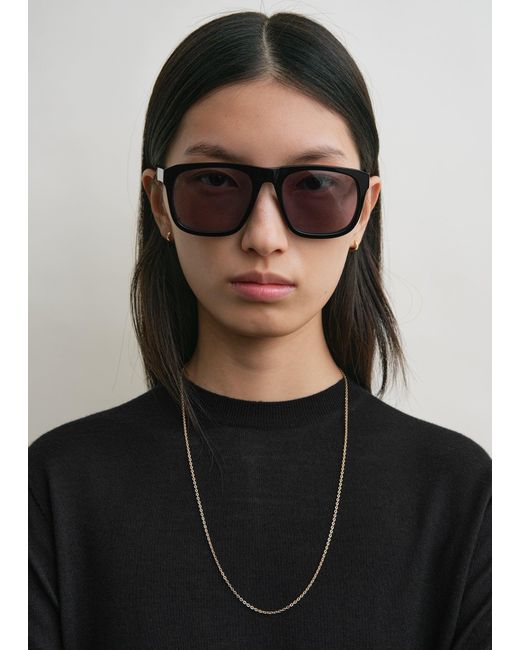 Totême Black Navigator Sunglasses