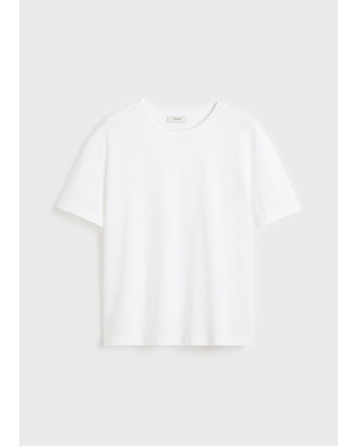 Totême White Classic Embroidered Tee