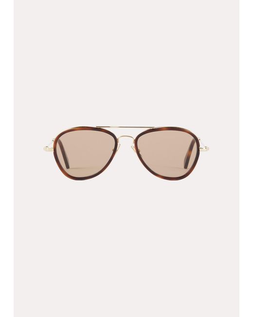 Totême  Natural Aviator Sunglasses Light Havana