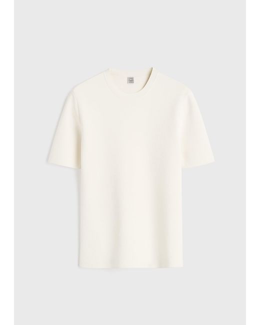 Totême White Compact Knit Tee