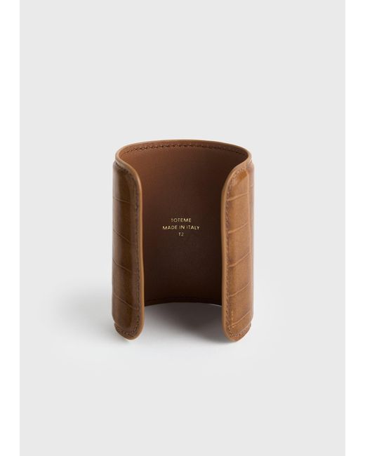 Totême  Natural Long Croco-Embossed Cuff