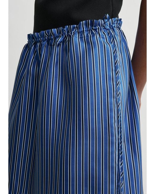 Totême Blue Striped Mini Skirt