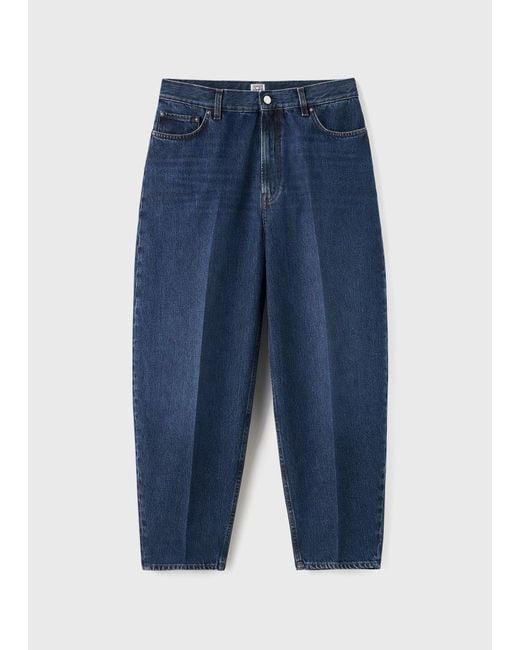 Totême  Blue Wide Tapered Leg Denim