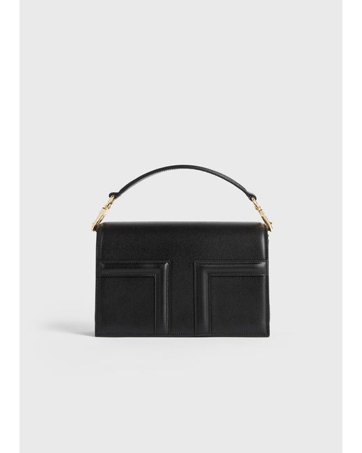 Totême  Black Mini T-Flap Leather Bag