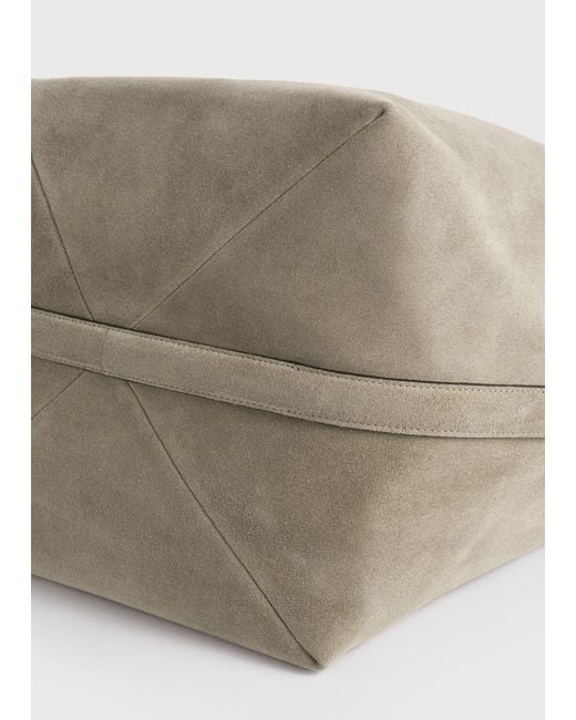 Totême Natural Belted Suede Tote
