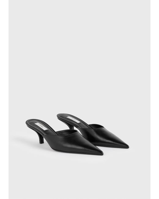 Totême  White Sharp Nappa Mules