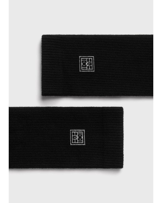 Totême  Black Monogram Socks