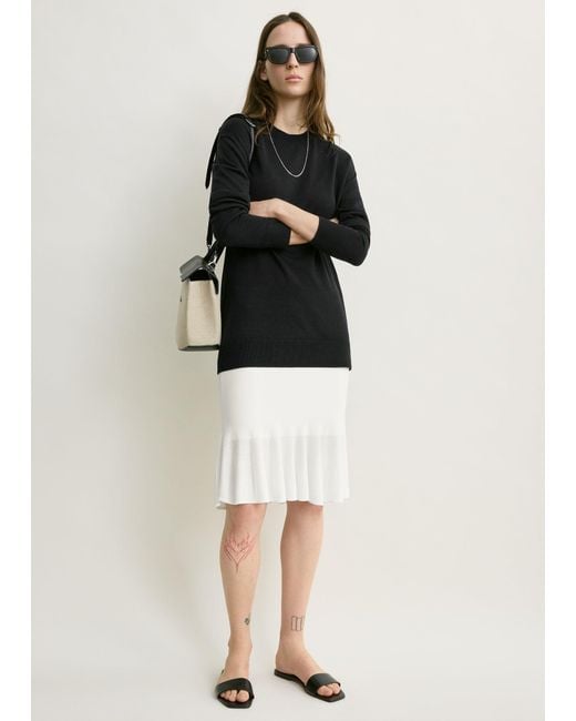 Totême Natural Fluted Knit Skirt
