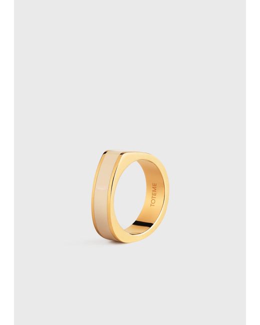 Totême  White Signature Ring Ecru