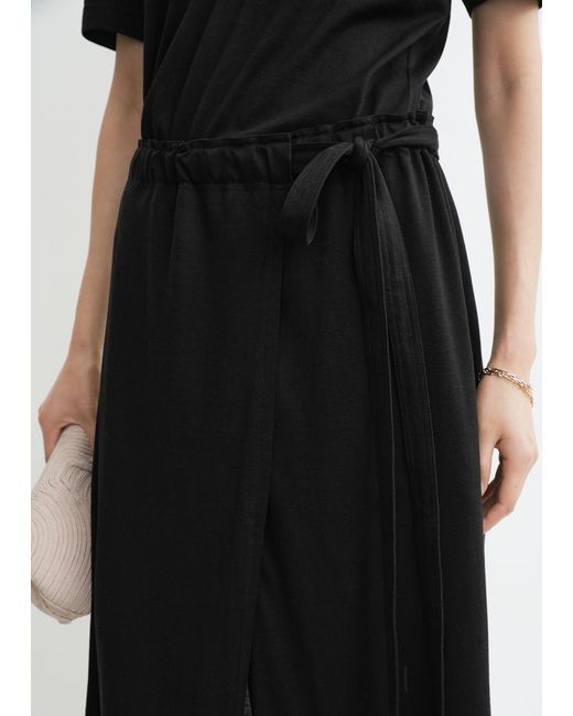 Totême  Black Wrap Skirt