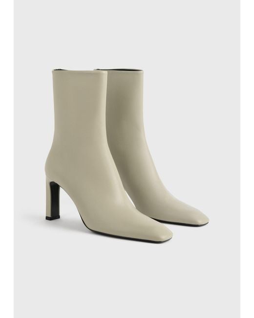 Totême  White Bar Nappa Leather Boots