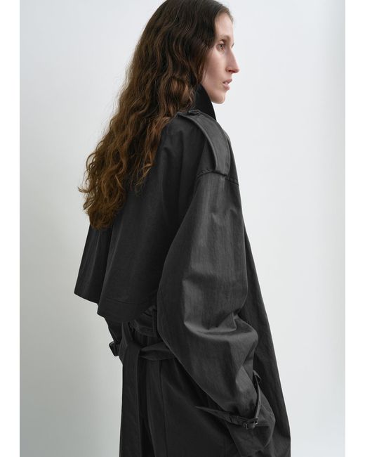 Totême Black Crisp Summer Trench