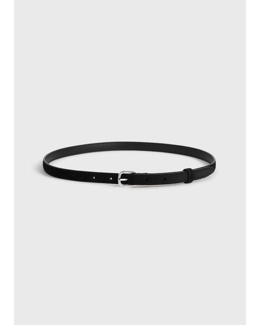 Totême White Thin Suede Belt