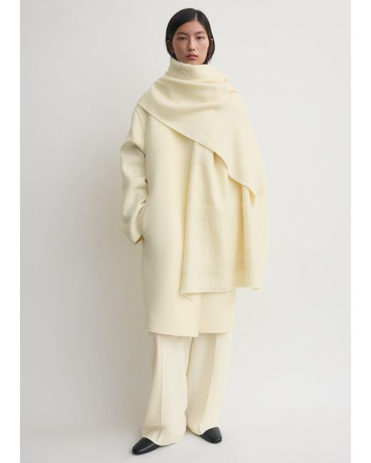 Totême Natural Monogram Twill Scarf