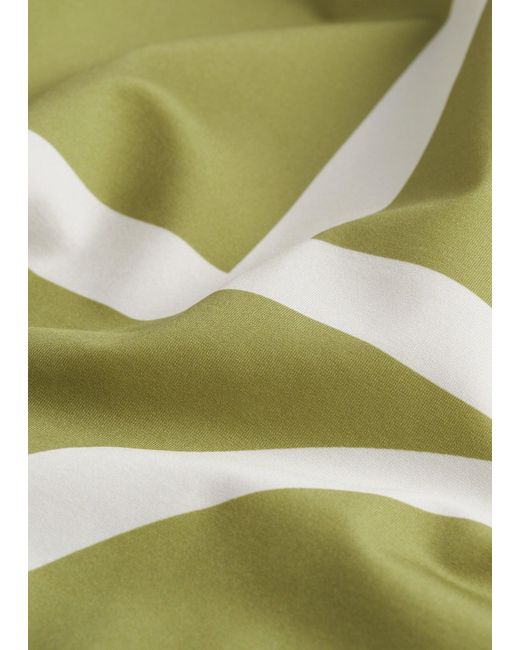 Totême White Monogram Swimsuit Melon/Ecru